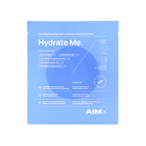 Greito poveikio giliai drėkinanti lakštinė veido kaukė su peptidais AIMX „Hydrate Me“