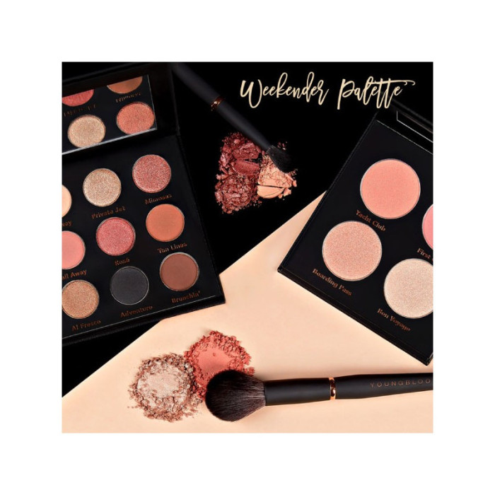 YOUNGBLOOD kontūravimo ir akių šešėlių paletė „Weekender Palette“
